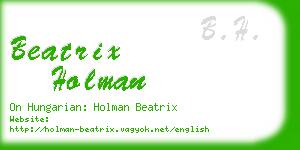 beatrix holman business card